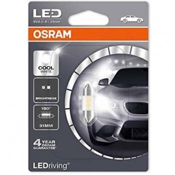 Lámpara Interior LED OSRAM 31mm C5W Blanco Frío 6000K 0,5W 12V