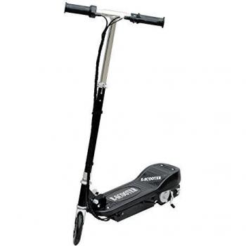 HOMCOM Patinete Plegable Niño Eléctrico Tipo Scooter con Manillar Azul Patinete Eléctrico Plegable Tipo Scooter con Manillar Ajustable Freno y Pie de Apoyo 120W Carga 50kg 81.5x37x96cm