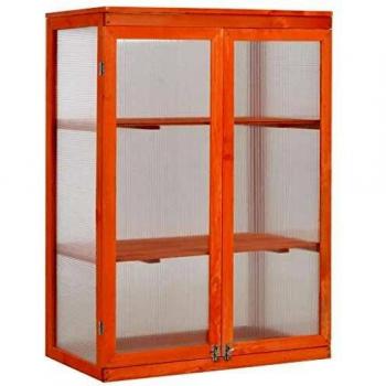 vidaXL Invernadero Madera 75x47x109 Invernáculo Jardinera Plantador Sembrador