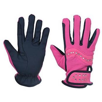Rojo caballo Childs guantes Bling, Bubblegum, 10