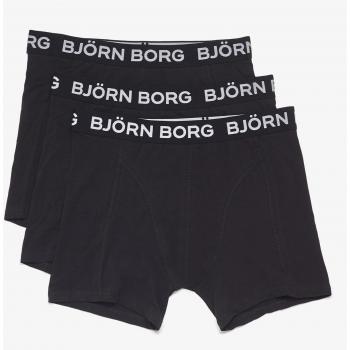 Bjorn Borg Cotton Stretch Boxer Trunks 3-Pack - Black - Size XL