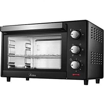 Horno Eléctrico Ventilado Ardes Gustavo Dark 25L con Grill, 1500W y 6 Funciones de Cocción, Color Negro