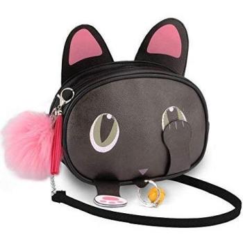 Oh My Pop! Oh My Pop! Cat-Bolso Shy Bolso Bandolera, 18 cm, Negro