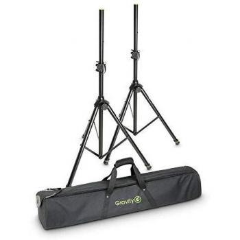 Gravity SS 5211 B Set 1 - Set of 2 Speaker Stands with Carry Bag (Aluminum)