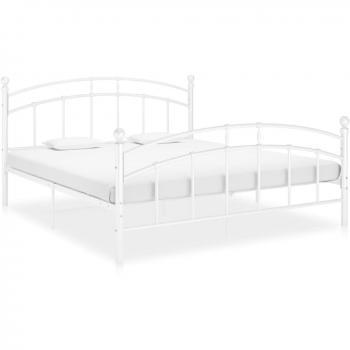 Estructura de cama de metal blanca 200x200 cm Blinder Vidaxl