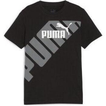 Camiseta Puma Power Graphic Negro Infantil