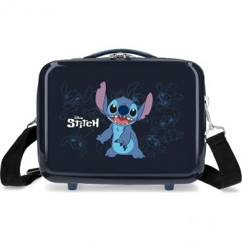 Neceser ABS Happy Stitch adaptable negro Disney