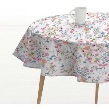 Mantel resinado antimanchas Belum 0120-341 Multicolor Ø 180 cm, diámetro de 180 cm, tacto extrasuave, color multicolor, 100% made in Spain, tejido 100% algodón org