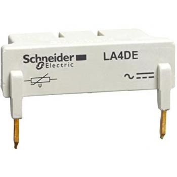 Modulo Varistancia Schneider Electric LA4DE2U, 110-250V, protección monofásica para motores, compatible con contactores 3P LC1D80...D95 y 4P
