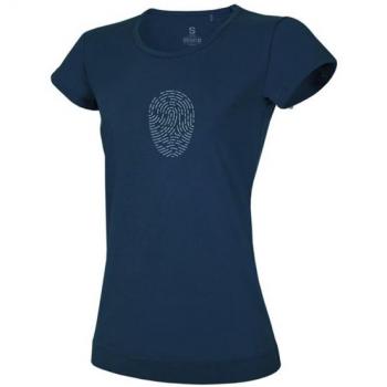 Ocun Camiseta de Manga Corta Fingerprint para Mujer Azul (M)