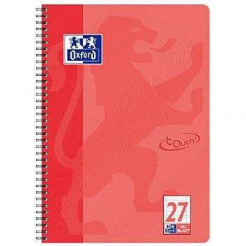 Block de notas Touch A4+ rayado 80 hojas color coral