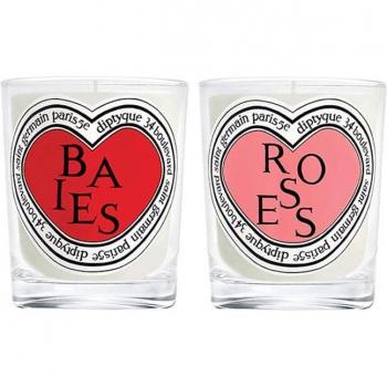 Diptyque Valentine's Baies & Roses Candle Duo Set 2 x 190g