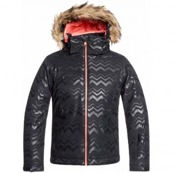 Roxy Jet Ski-Chaqueta para Nieve para Chicas 8-16, Niñas, True Black aztecspiritembos, 12/L