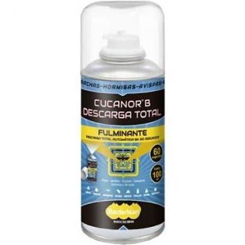 BACTERISAN Cucanor B Descarga Total 50ml | Insecticida De Descarga Automática Para Insectos Volvadores Y Rastreros| Bacterisan 50 Ml, Incoloro