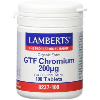 Cromo GTF 200µg Lamberts - Paquete de 100 Tabletas