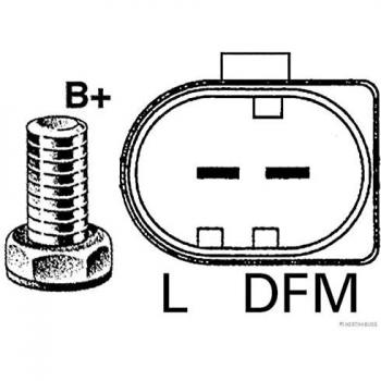Alternador Herth+Buss Elparts 14V 180A para Skoda, VW, Seat, Audi - Modelo 32625019