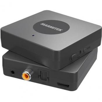 Marmitek BoomBoom 55 HD - Transmisor Bluetooth para TV con conexión óptica de audio/Toslink, capacidad para conectar dos auriculares, compatible con aptX, aptX Low Latency y aptX Adaptive
