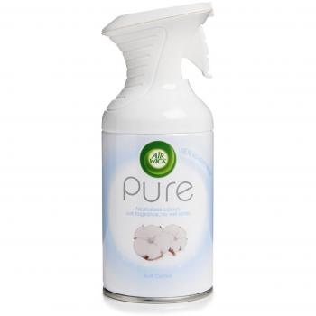 Ambientador Aerosol Air Wick Algodón Suave, Pack Premium de 6 x 250 ml