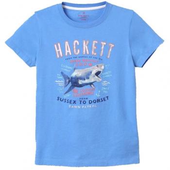 Hackett London - Camiseta de Manga Corta - para niño Azul Azul 11-12 Años
