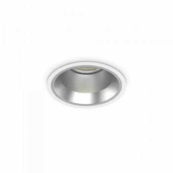Foco empotrable redondo Off Metal aluminio blanco 1 bombilla 10cm, Ideal Lux Downlight Empotrable Redondo Blanco, 3000K, 28W