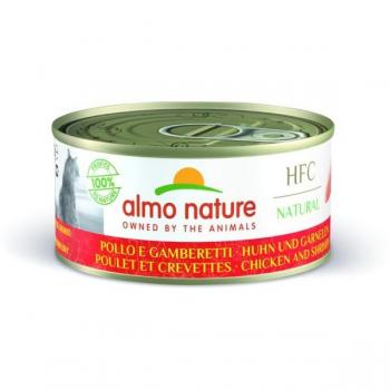 Almo Nature HFC Natural Wet Cat Food Chicken & Shrimps 150g