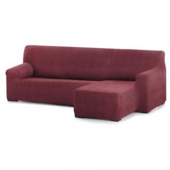 Funda para Chaise Longue de Brazo Corto Izquierdo Eysa ROC Teja 120 x 120 x 360 cm, elástica, premium en color burdeos