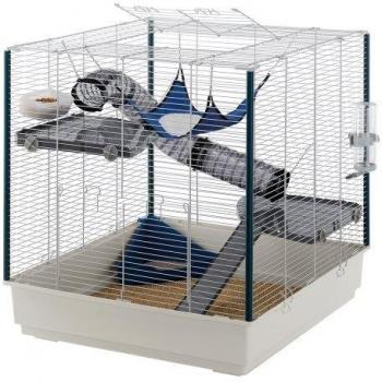 Feplast 57062414 Jaula de Grandes Dimensiones para Hurones Furet XL, Accesorios Incluidos, 80 x 75 x 86.5 Cm Gris