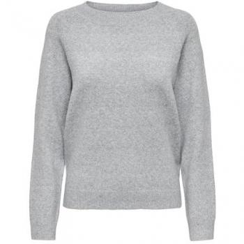 Suéter de punto Only Rica Cuello Redondo Gris Melange Talla S Mujer