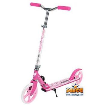 Saica- Patinete 2 ruedas Walker, Color rosa blanco