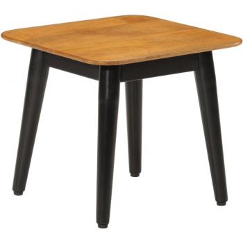Mesa de centro vidaXL de hierro y madera maciza de mango 45x45x40 cm en color marrón y negro, ideal para salón, comedor o como mesita auxiliar
