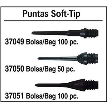 Puntas Soft-Tip. Negro.Bolsa 100 pz