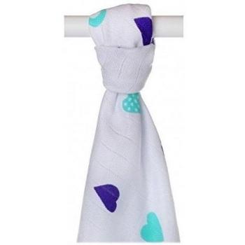 Muselina Bambú HeartsWaves Ocean Blue 90
