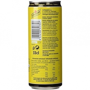 Schweppes Tnica - 8 latas, 2640 ml - [Pack de 4]