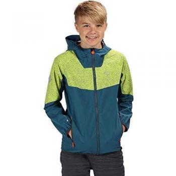 Regatta Deviate II Waterproof and Breathable Lightweight Reflective Outdoor Active Chaqueta, Infantil, Perforadora de Color Azul Marino, Talla 5-6