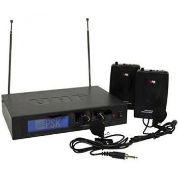 Psk Audio - Doble Micrófono de Petaca Inal .VHF 2 Canales + Lavalier Incluido