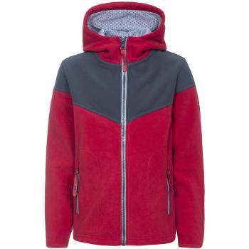 Trespass Niños Bieber Chaqueta de forro polar cálida con capucha, Infantil, MCFLFLL20001_RED11/12, rojo, 11/12