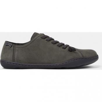 Zapatillas de piel de mujer Peu Cami lisas con cordones Camper en color verde grisáceo, talla 38