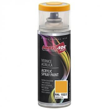 Spray Acrílico Amarillo Sol RAL 1037 - 400ml, Pintura Profesional para Múltiples Superficies