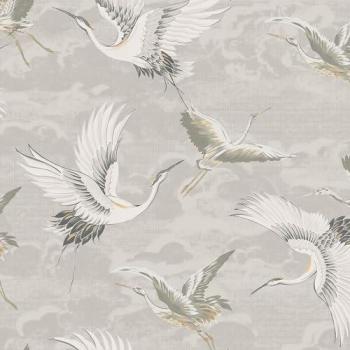 Neutral Beige Metallic Animal Vinyl Wallpaper