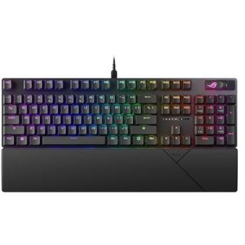 Teclado Gaming Mecánico ASUS ROG Strix Scope II X, Interruptores ROG NX Snow V2, RGB, Espuma Insonorizante, Teclas ABS, Reposamuñecas y Tres Ángulos de Inclin