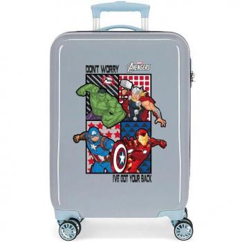 Marvel All Avengers Maleta de Cabina Rígida Infantil Gris 38x55x20cm 34L Joumma Bags
