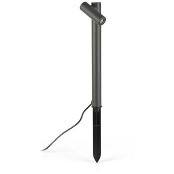 Lámpara de exterior con pica LED FARO Barcelona Spy 70788, color gris oscuro, material aluminio, altura 68,5 cm