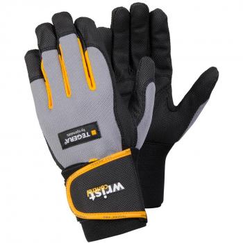 ejendals 9196 – 11 – Tamaño 11 Tegera 9196 Guantes de piel sintética, color negro/gris/amarillo
