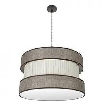 Colgante Home 3 luces E27 Marrón/Beige Reg. 60x60 cm