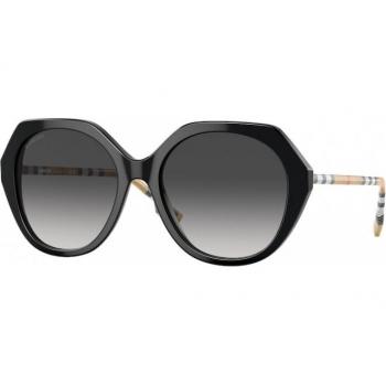 Burberry BE4375 38538G Women's Geometric Black Sunglasses Size 55