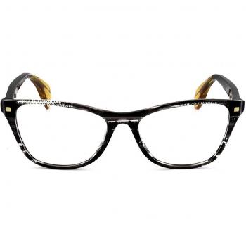 Montura de Gafas para Mujer Alyson Magee AMO 012 LIGHT BLACK GREY YELLOW, Armazones Negros, Lentes Recetadas 52 mm