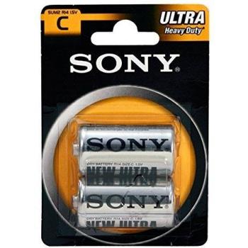 Sony Batería De Zinc-Carbono, Baby, C, R14, De 1,5 V Al Por Menor Blister