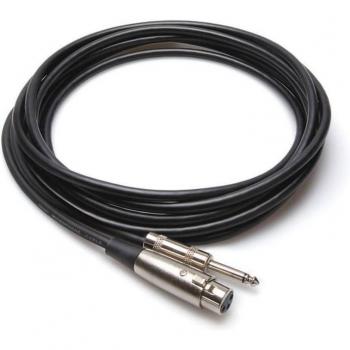 Hosa MCH-125 XLR to 1/4 Mic Cable, Hosa Technology Microphone Cable, Hosa XLR3F to 1/4 TS, 25'