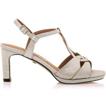 Sandalias de tacón Mariamare plateadas con altura de 7cm