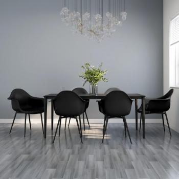 Sillas de Comedor 6 PCs Negros en PP - Día y Noche